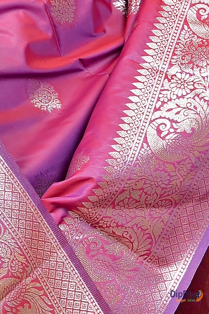 Pink Cotton Silk Paromal Kathan Saree (490)